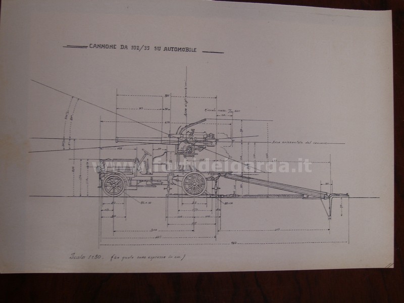 Autocannone 102/35 su autocarro Ansaldo SPA 9000C