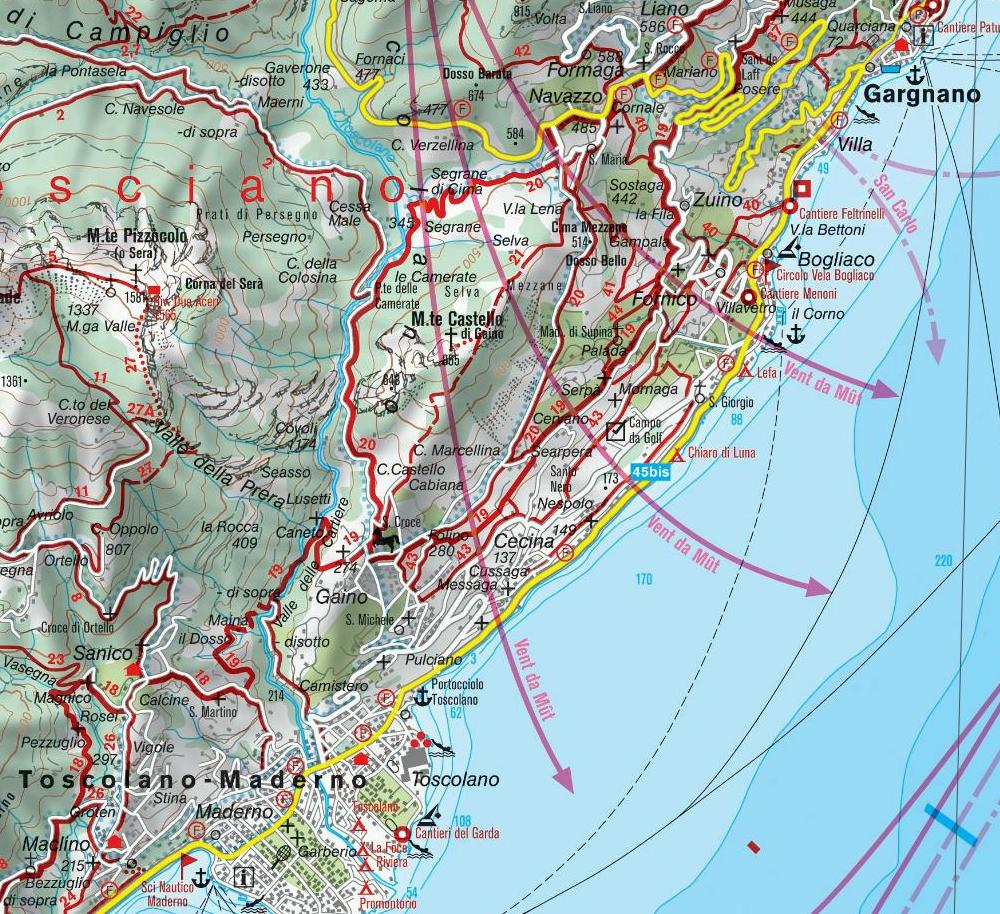Mappa Kompass Gargnano